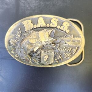 Vintage B.A.S.S. "Spirit of '96" Bass Fishing Belt Buckle